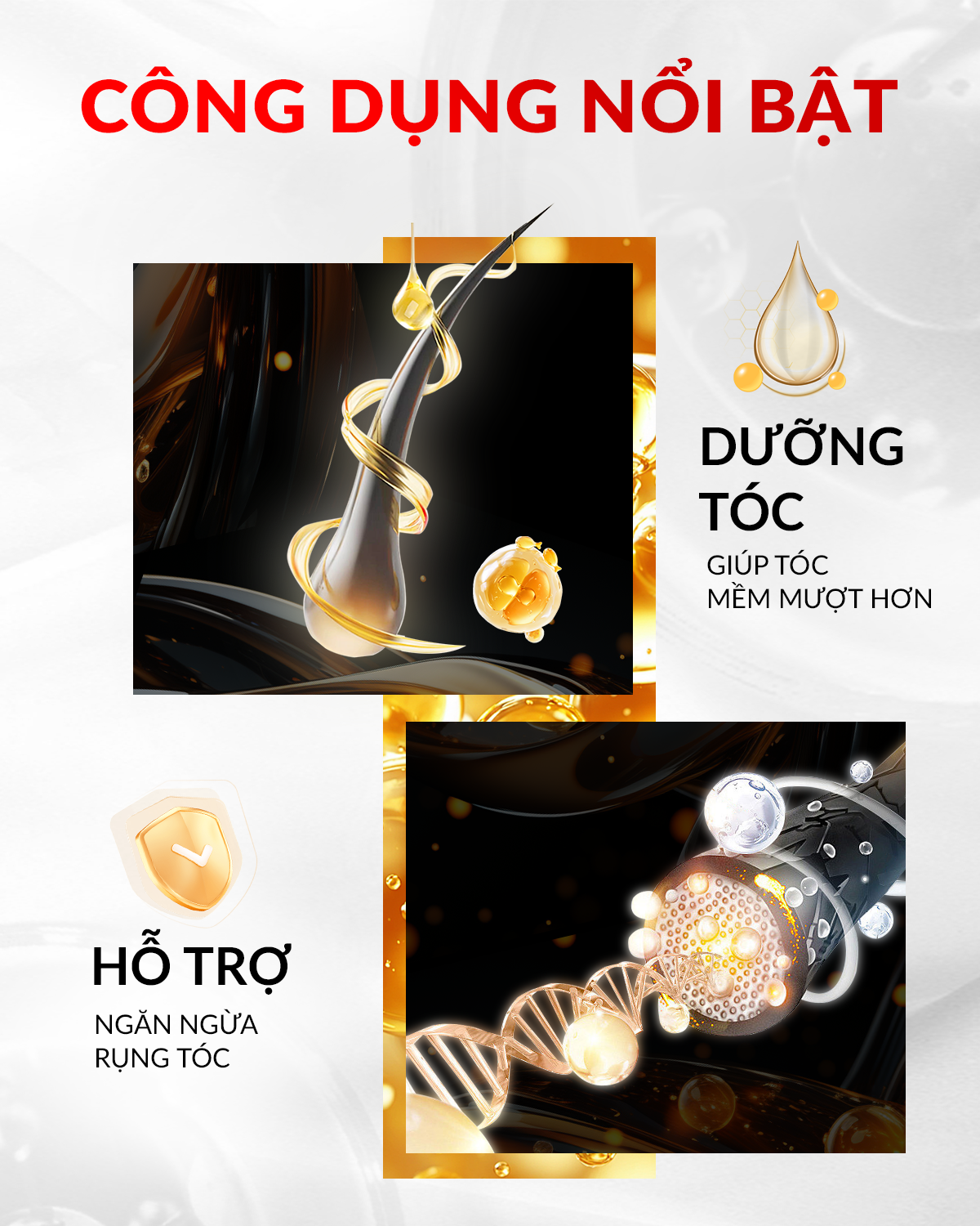 Mô tả Dầu dưỡng tóc hương nước hoa RHYS MAN giảm khô xơ, giúp tóc bóng mượt, chắc khoẻ Rhys Care 45ml - 2
