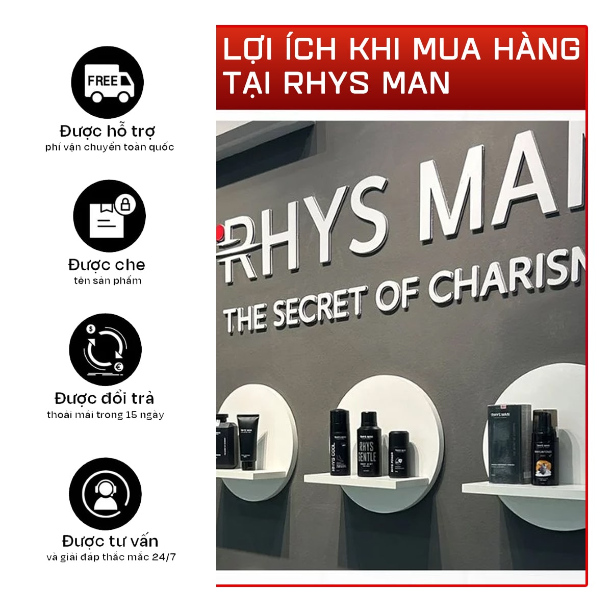 Mô tả Dầu dưỡng tóc hương nước hoa RHYS MAN giảm khô xơ, giúp tóc bóng mượt, chắc khoẻ Rhys Care 45ml - 4