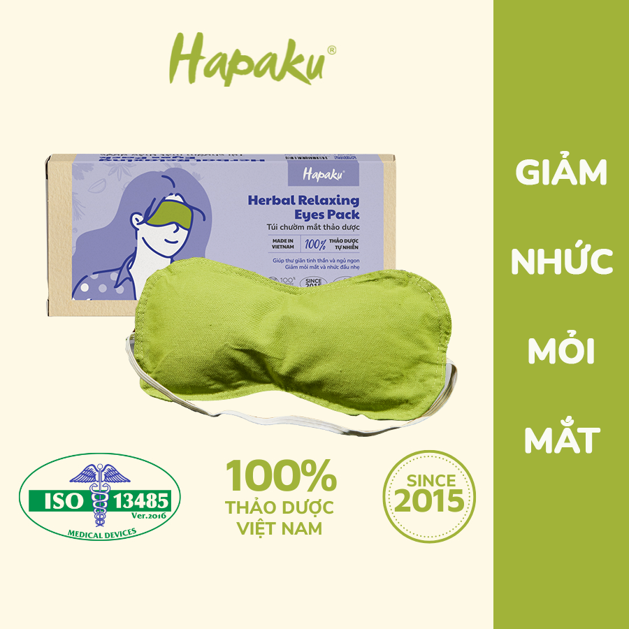 Mô tả Túi Chườm Mắt Thảo Dược Hapaku, Giảm Nhức Mỏi Mắt, Thư Giãn Ngủ Ngon - 1