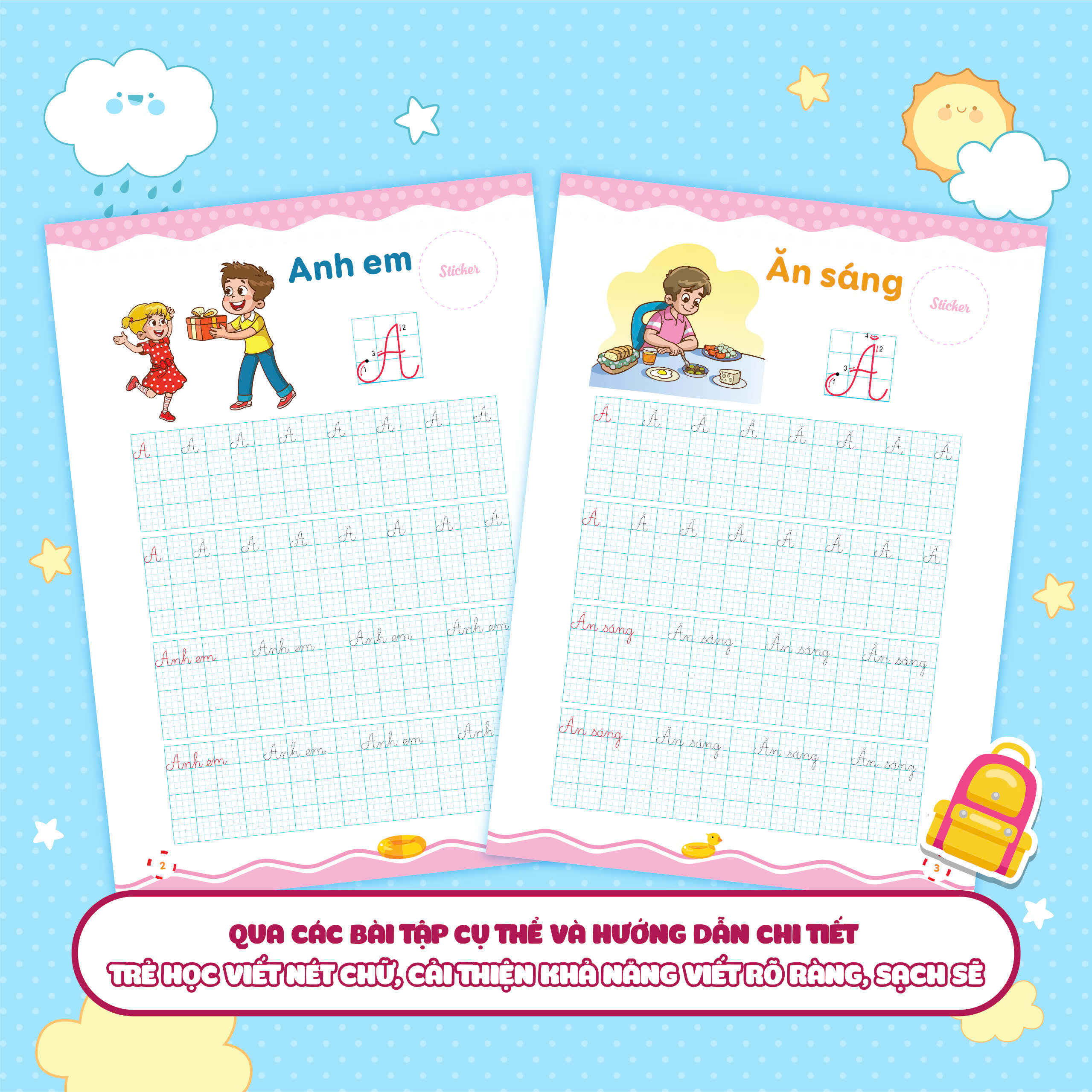 Sách - Vở luyện viết hạ cỡ chữ - chữ ô li nhỏ. Quyển 1: Chữ hoa - SMG ...