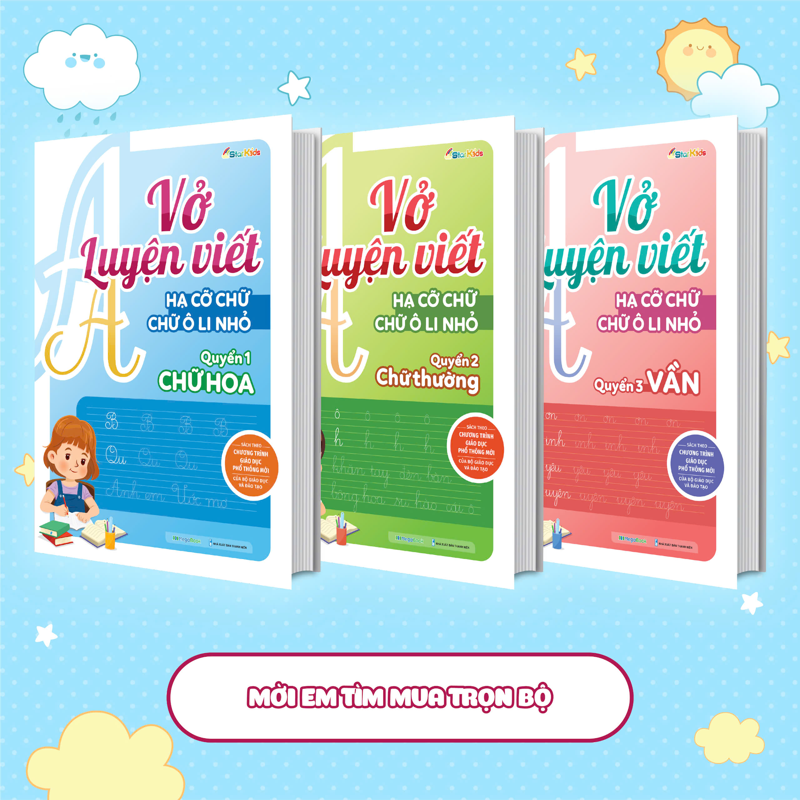 Sách - Vở luyện viết hạ cỡ chữ - chữ ô li nhỏ. Quyển 1: Chữ hoa - SMG ...