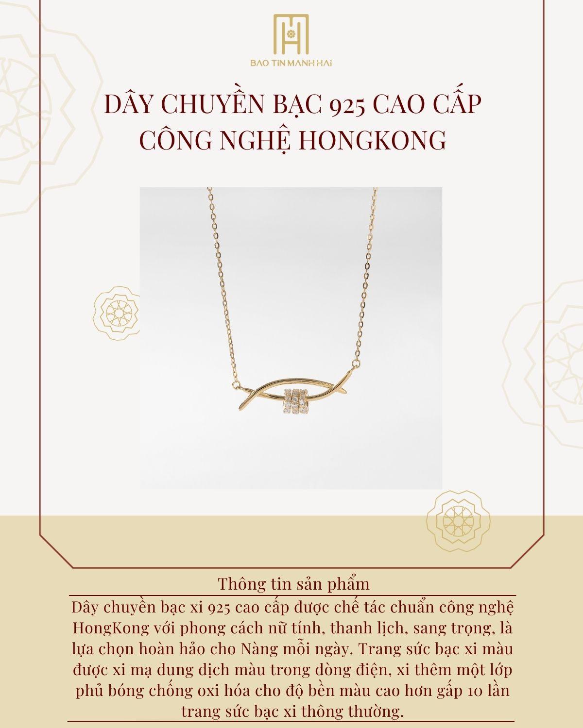 Mô tả Dây chuyền bạc 925 Bảo Tín Mạnh Hải thiết kế hiện đại cá tính BCD2B92KDH-410014 - 1