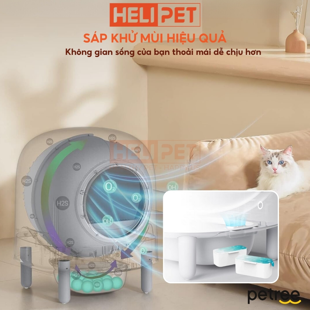 Mô tả [Combo 2] Viên Sáp Khử Mùi Máy Vệ Sinh Cho Mèo PETREE x HELIPET Dùng cho các dòng máy dọn phân mèo - 1