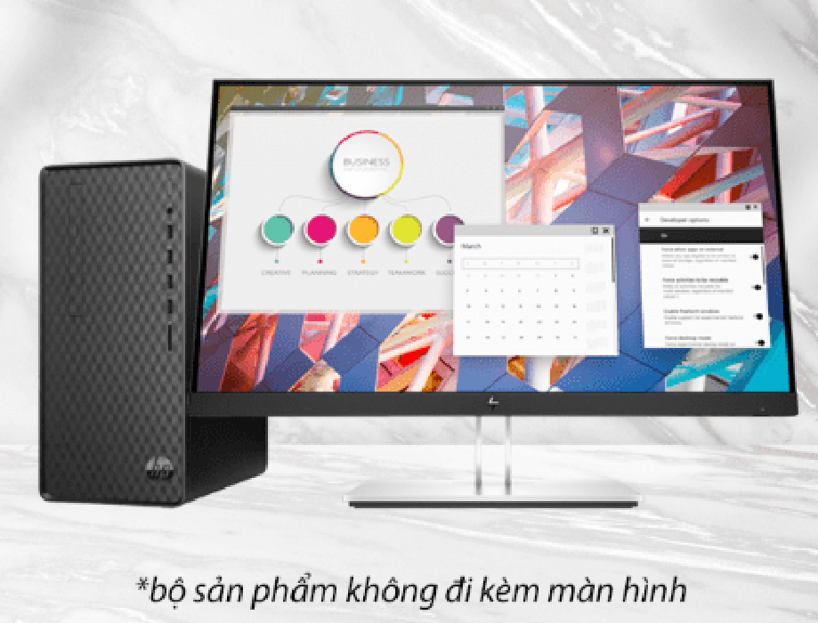Mô tả Máy tính để bàn HP M01-F2029D 77B55PA (Core i3-12100/ 8GB RAM/ 256GB SSD/ Wifi/ Bluetooth - 4
