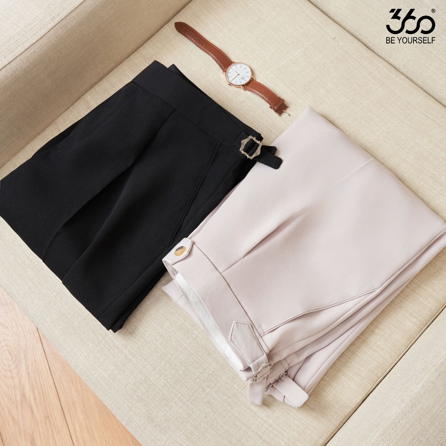 Mô tả Quần âu sidetab nam cạp cao dáng crop 360 Boutique quần âu nam trẻ trung - QATOL010 - 2