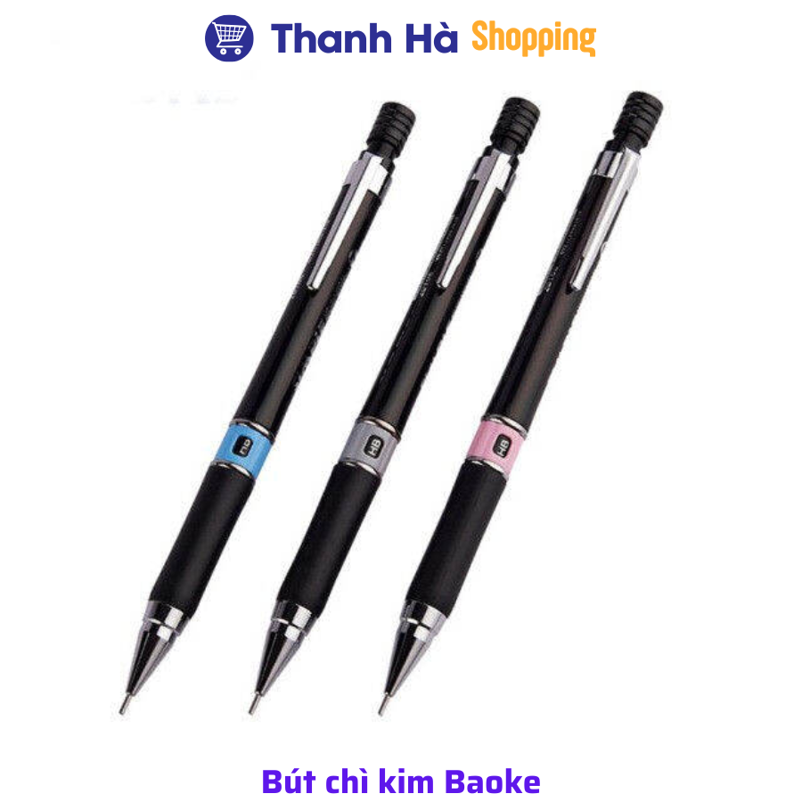 Mô tả Bút chì kim Baoke ZD107 0.5mm - ZD105 0.7mm, bút viết chì kim bấm cơ khí 2B - 1