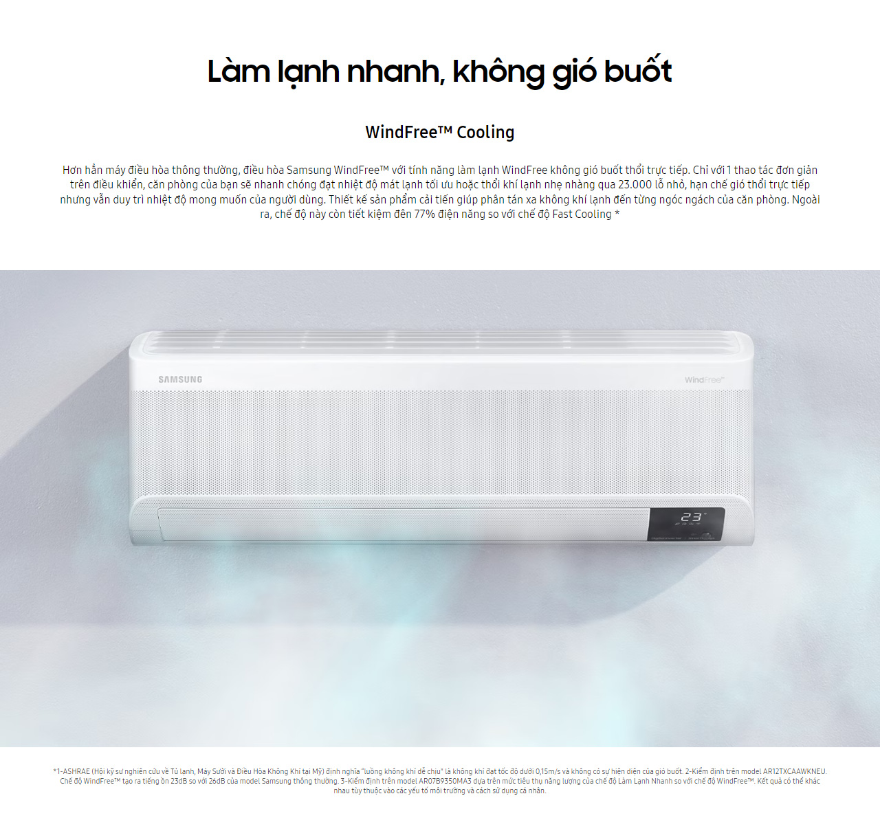Mô tả Điều hòa Samsung WindFree Wifi Inverter 1.0 HP F-AR10CYFAA - 3