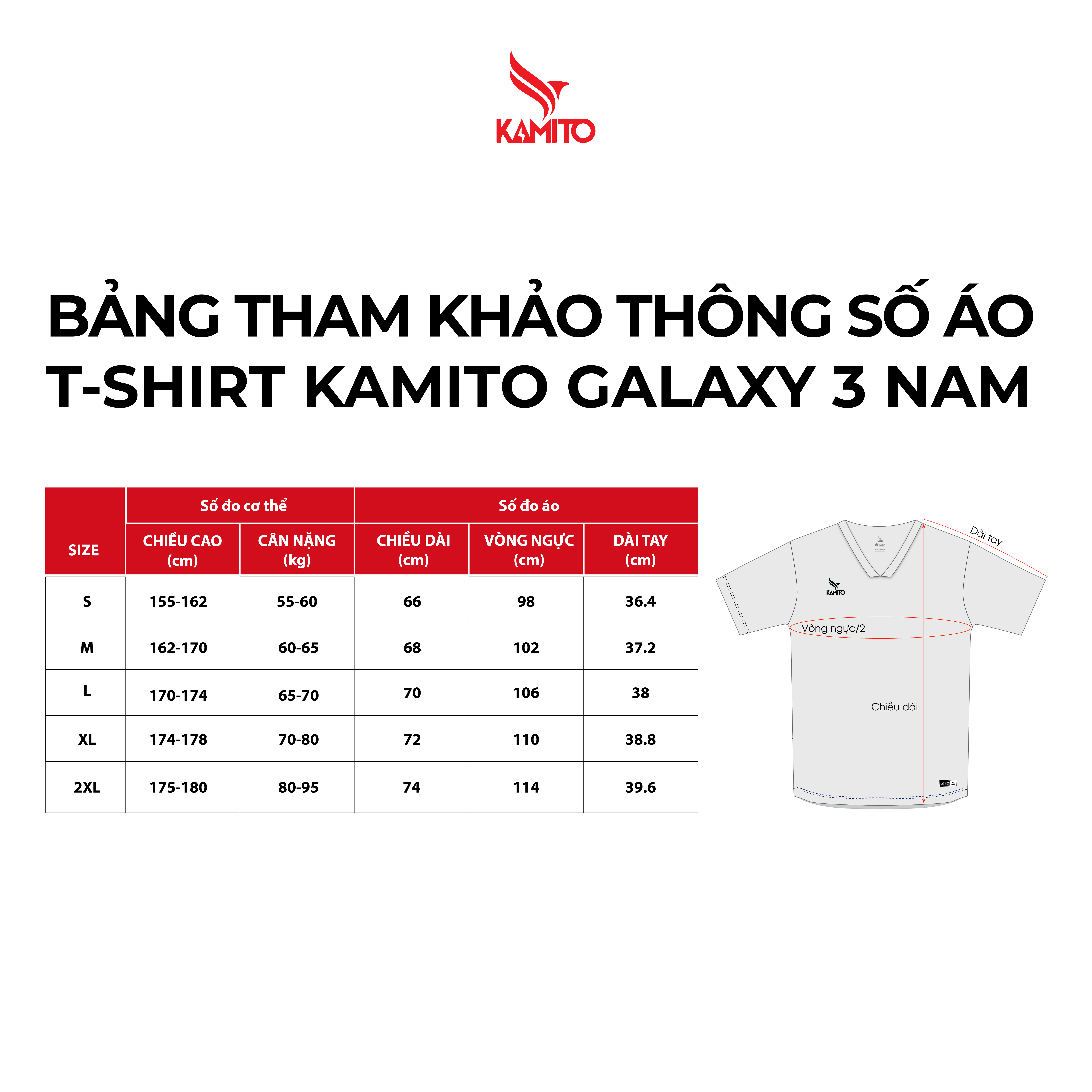 Mô tả Áo T-shirt cầu lông nam Kamito Galaxy 3 - 5