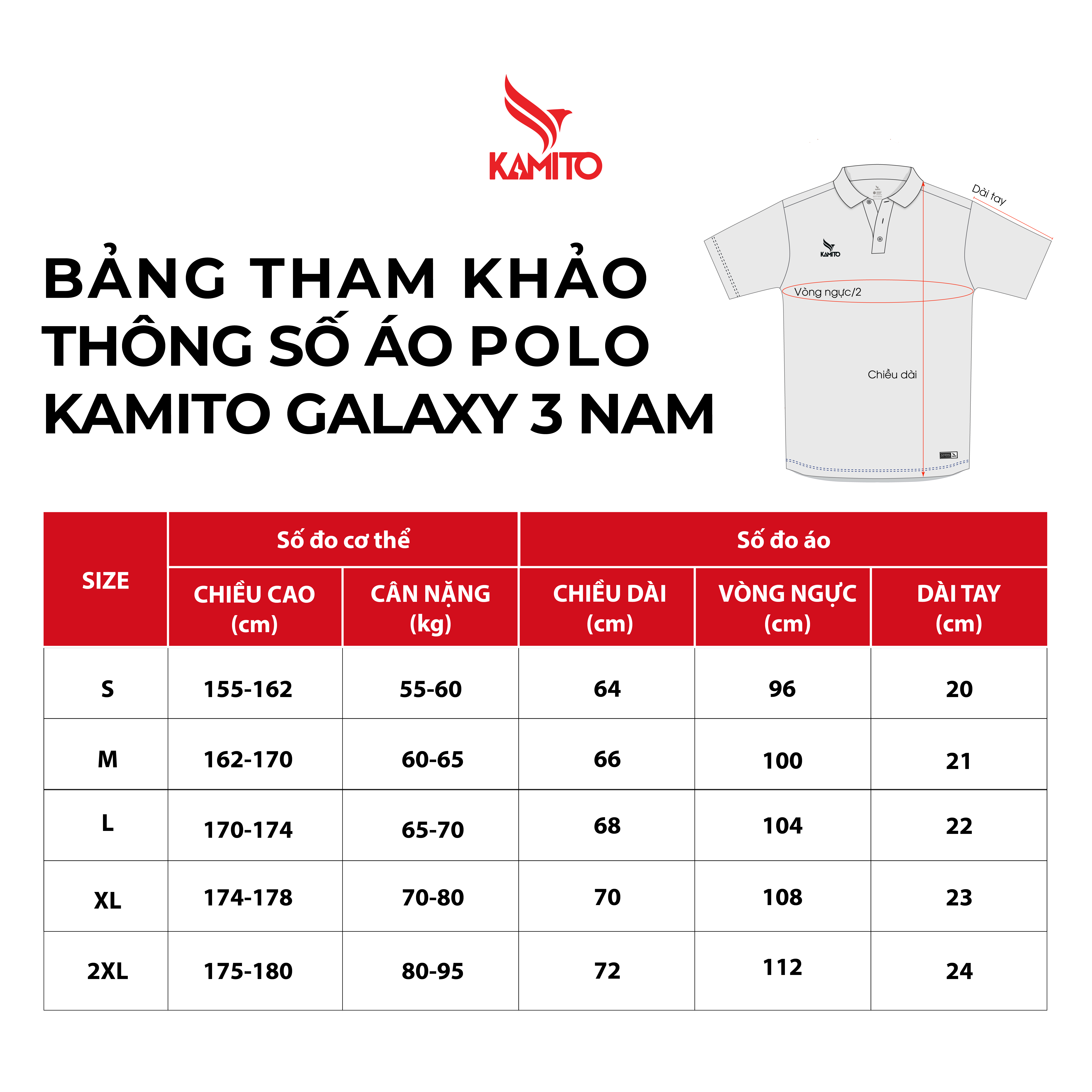 Mô tả Áo polo nam Kamito Galaxy 3 - 4