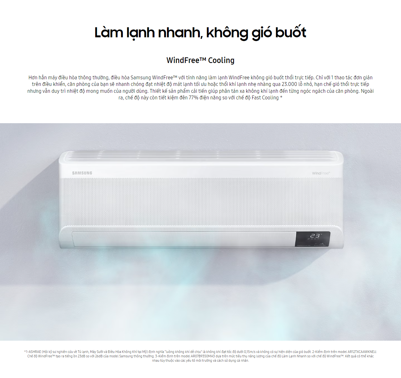 Mô tả Điều hòa Samsung WindFree Wifi Inverter 12,000 BTU/h 1.5 HP F-AR13CYFAA - 6