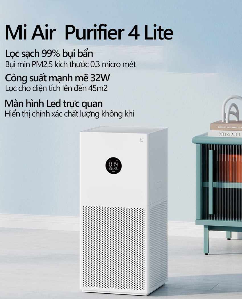 Máy lọc không khí Xiaomi Mi Air Purifier 4 Lite BHR5274GL - Thiết kế