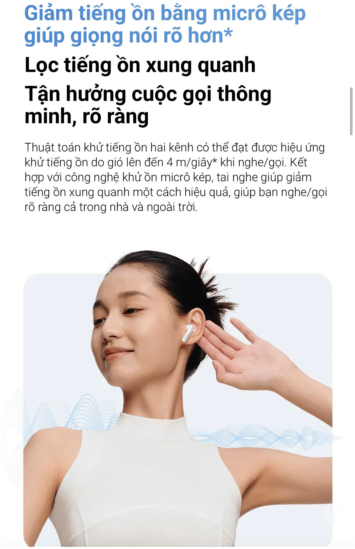 Mô tả Tai nghe Redmi Buds 6 Active BHR8391GL/BHR8396GL - Thời lượng pin lên đến 30 giờ - 4
