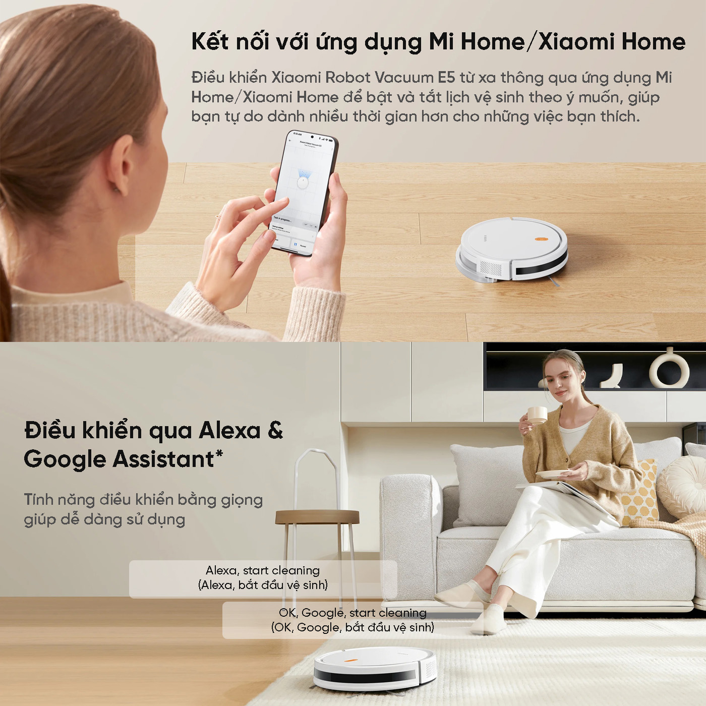 Mô tả Robot Hút Bụi Lau Nhà Xiaomi Vacuum E5 - Lực hút 2000Pa, 150m2 - Ba Cấp Độ Hút - 11