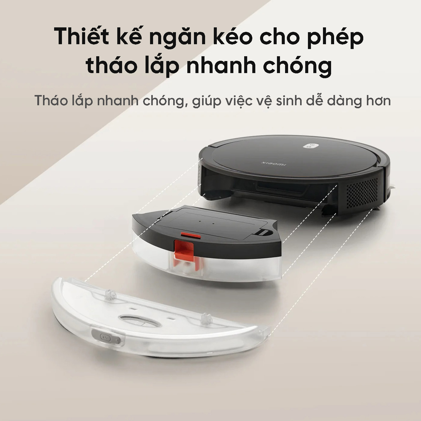 Mô tả Robot Hút Bụi Lau Nhà Xiaomi Vacuum E5 - Lực hút 2000Pa, 150m2 - Ba Cấp Độ Hút - 8