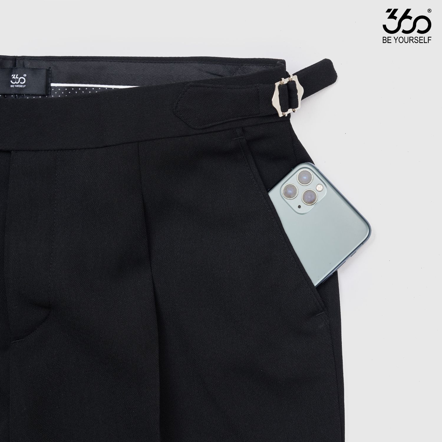 Mô tả Quần âu sidetab nam cạp cao dáng crop 360 Boutique quần âu nam trẻ trung - QATOL010 - 3
