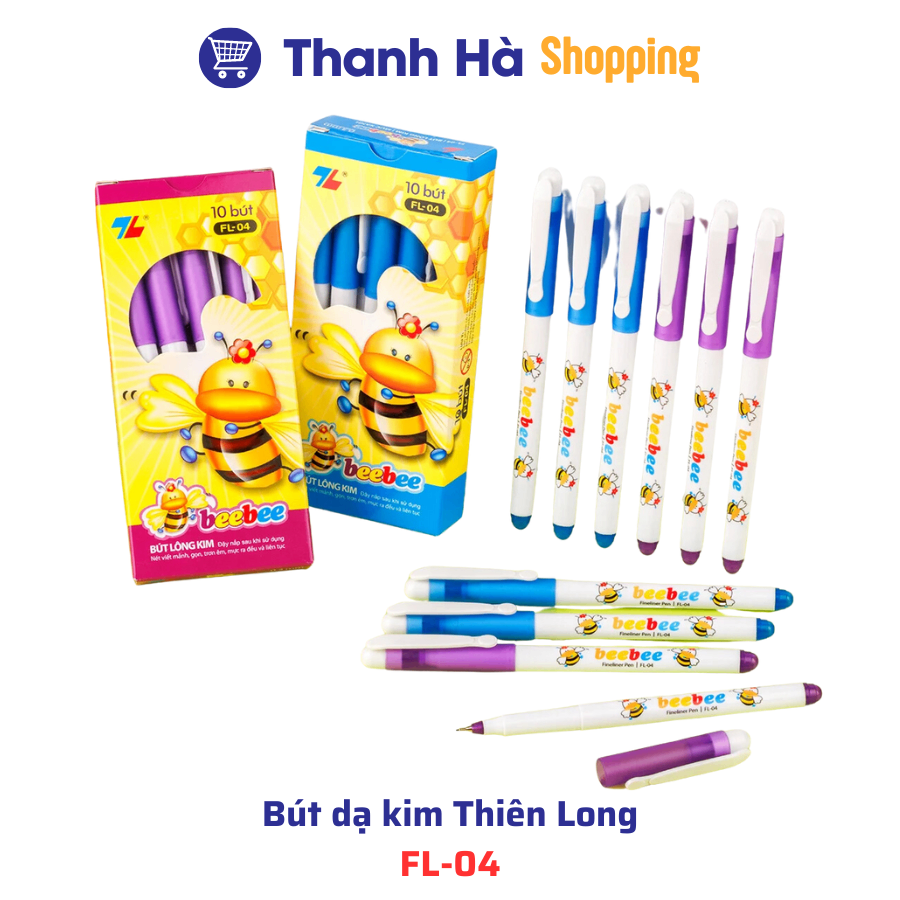 Mô tả Bút dạ kim Thiên Long Bebe FL-04 màu tím - 3