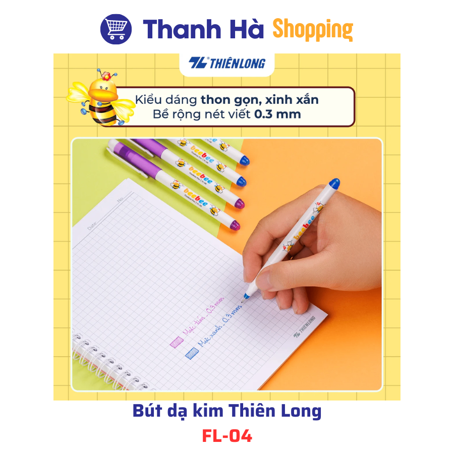 Mô tả Bút dạ kim Thiên Long Bebe FL-04 màu tím - 4