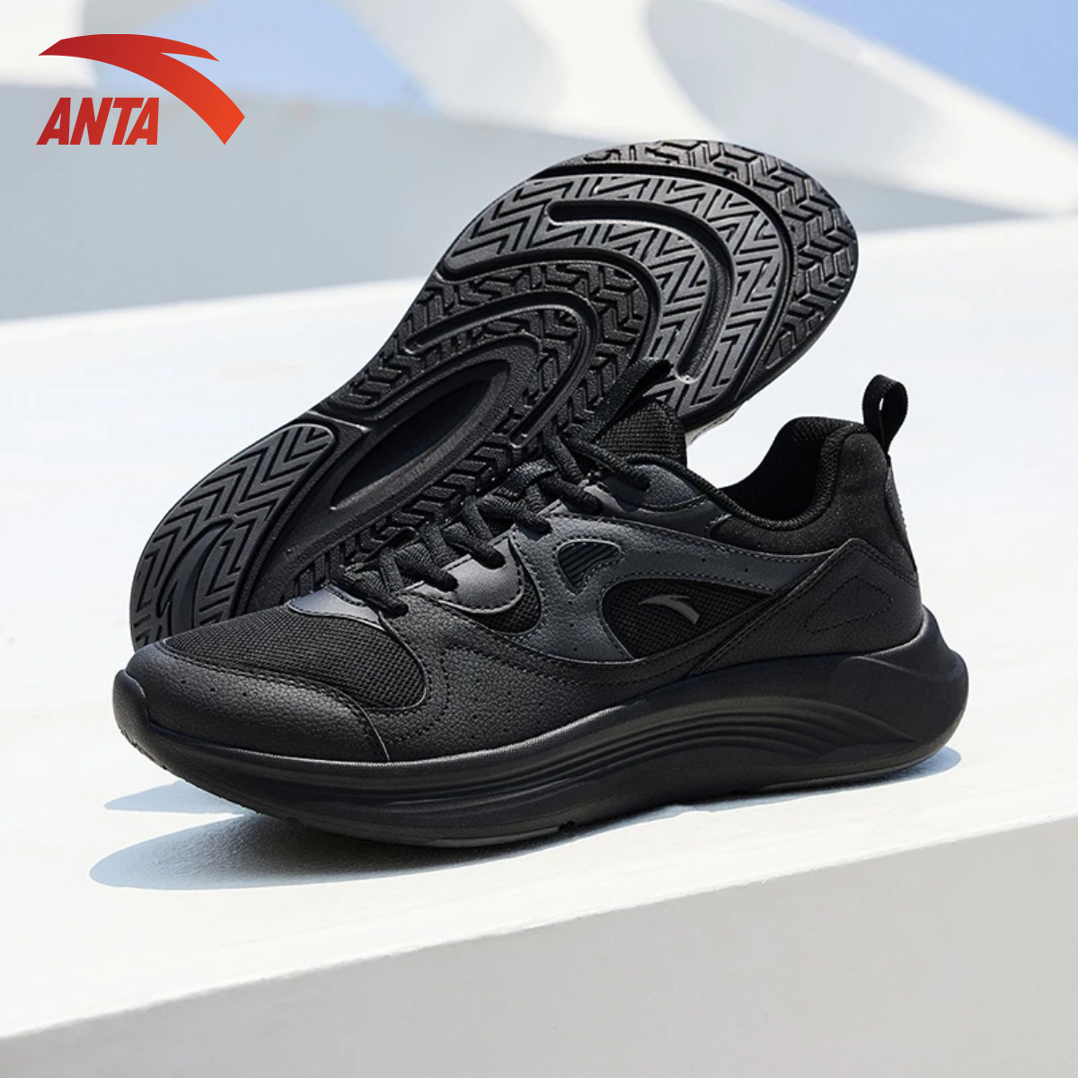 Mô tả Giày thể thao chạy bộ nam siêu nhẹ LIGHTS Anta Sports 9124D5512 Giày chạy bộ siêu êm, thoáng khi race chạy < 10km - 7