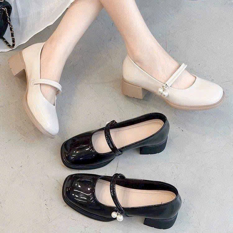 Mô tả Giày Lolita Nữ Quai hạt ngọc Ngọc  FAROSA - V69 Giày marry janes nữ đế cao 5 phân 2 màu siêu hót - 4