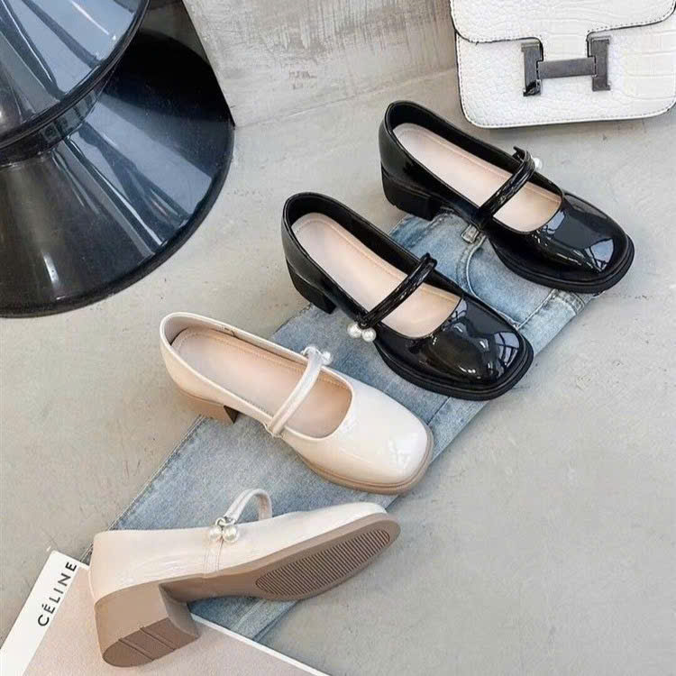 Mô tả Giày Lolita Nữ Quai hạt ngọc Ngọc  FAROSA - V69 Giày marry janes nữ đế cao 5 phân 2 màu siêu hót - 3