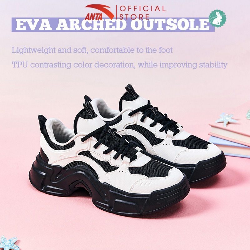 Mô tả Giày thời trang thể thao nữ Bunny Casual ANTA 9224B8821 Giày Sneaker nữ đế cao 5cm - 11