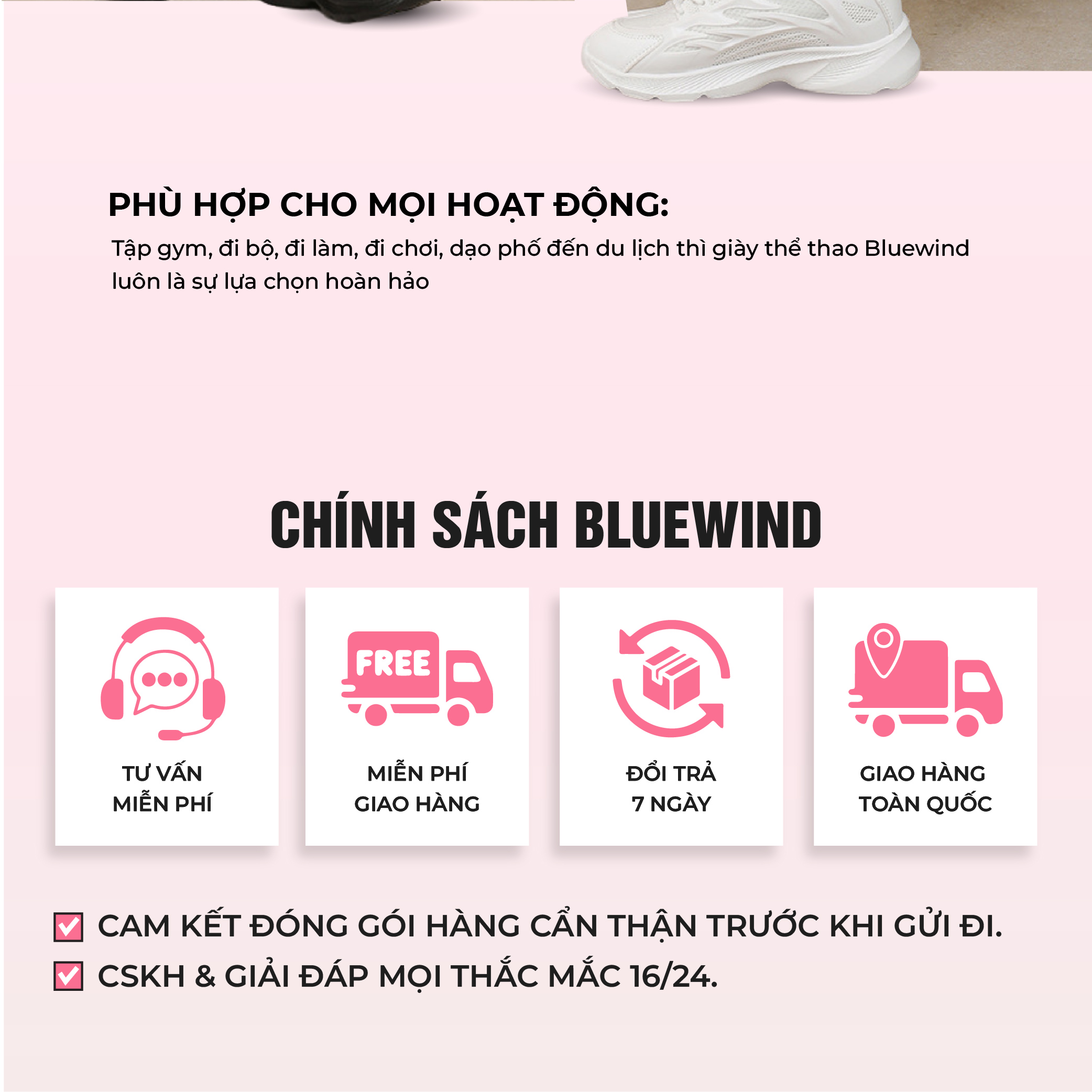 Giày BLUEWIND 68876 Phối đồ
