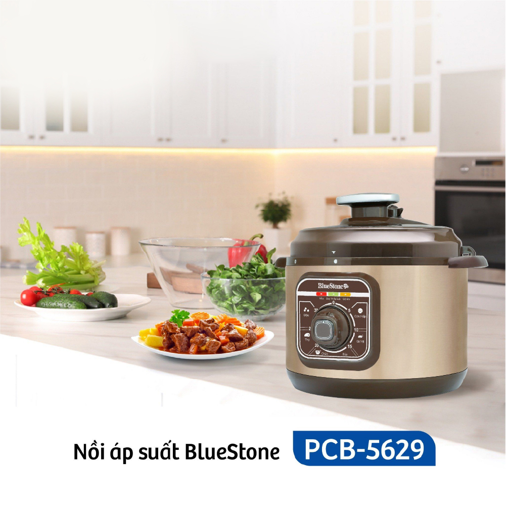 Mô tả Nồi áp suất điện BlueStone PCB-5629 5L - Công suất 900W - 6 chế độ nấu - 5