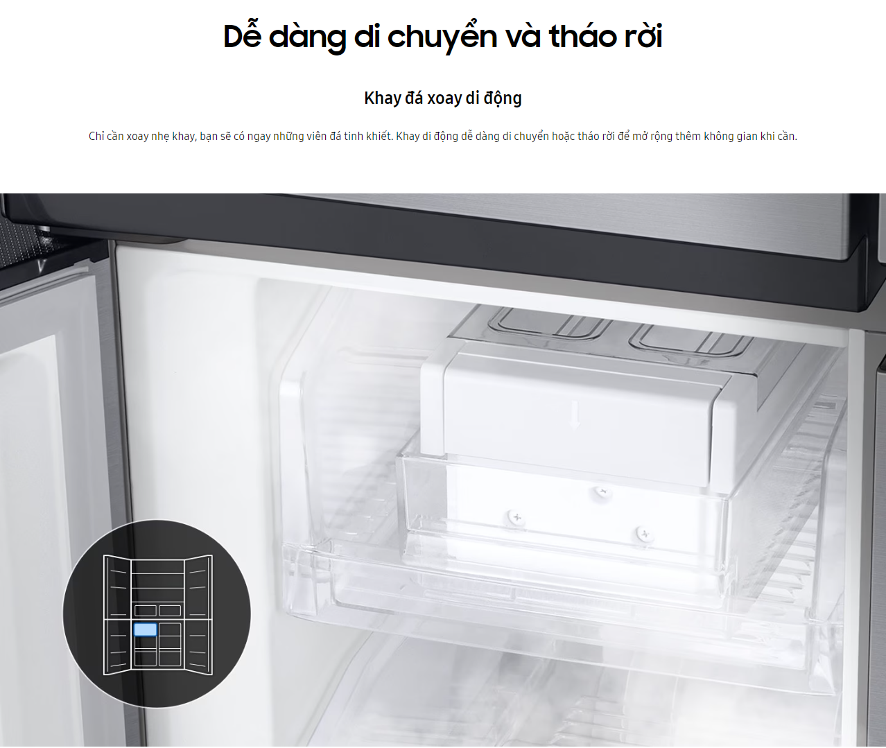 Mô tả Tủ Lạnh Samsung 4 Cửa với Twin Cooling Plus 488L màu Bạc RF48A4010M9/SV - Độc quyền Online - 3