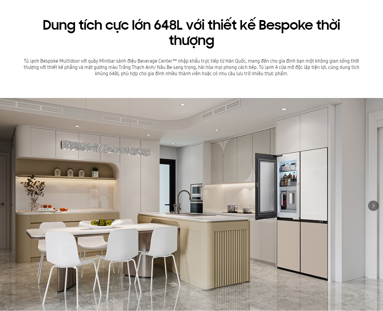 Mô tả Tủ Lạnh Samsung Bespoke 4 Cửa với Beverage Center™ 648L RF59CB66F8S/SV - 1
