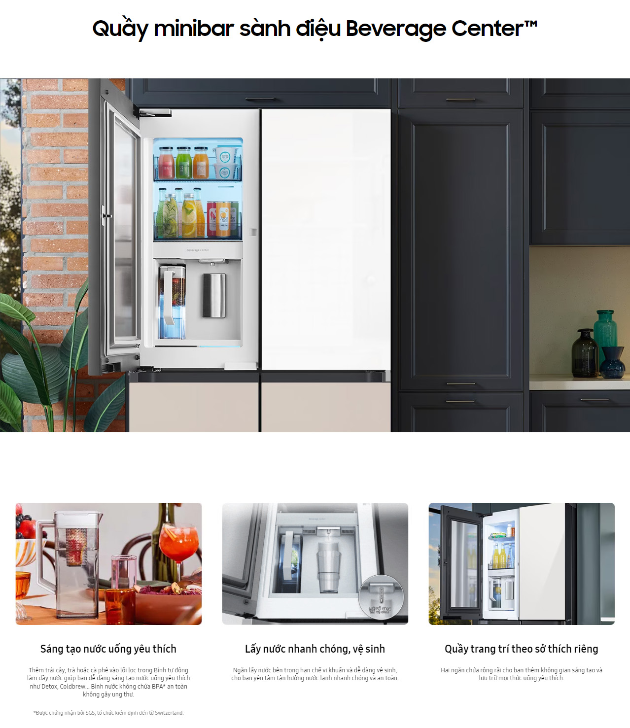 Mô tả Tủ Lạnh Samsung Bespoke 4 Cửa với Beverage Center™ 648L RF59CB66F8S/SV - 2