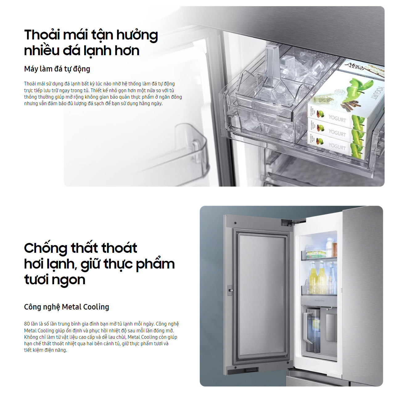 Mô tả Tủ Lạnh Samsung Bespoke 4 Cửa với Beverage Center™ 648L RF59CB66F8S/SV - 3