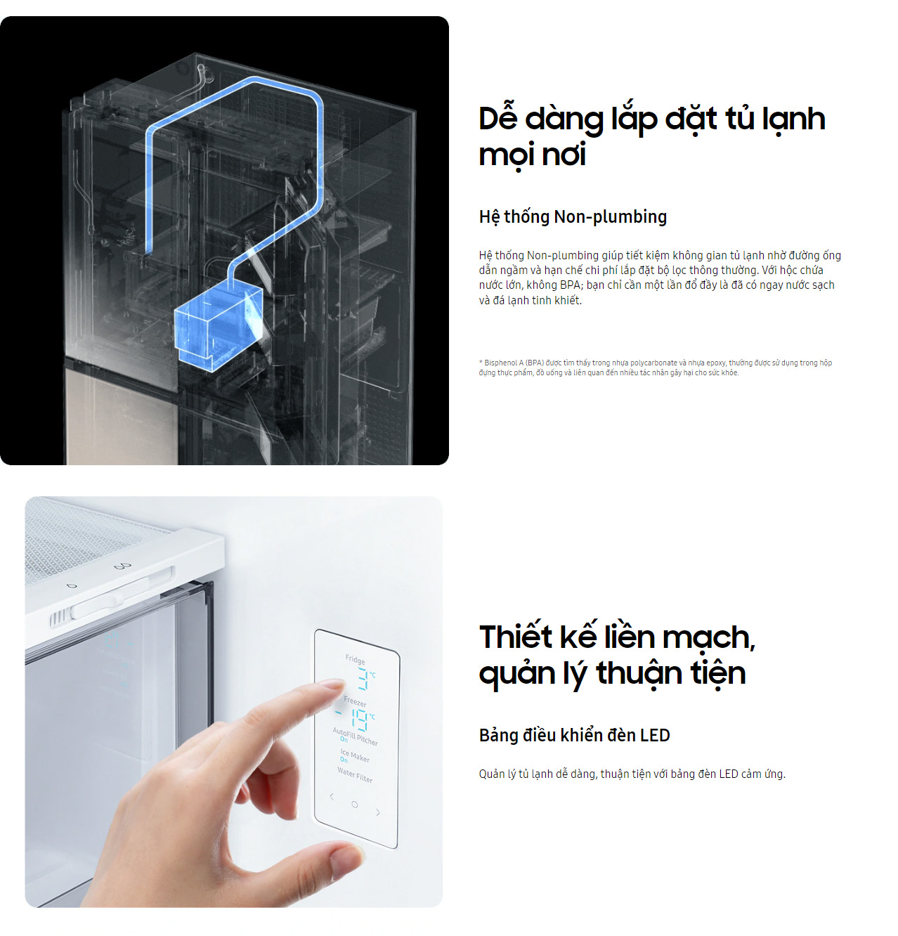 Mô tả Tủ Lạnh Samsung Bespoke 4 Cửa với Beverage Center™ 648L RF59CB66F8S/SV - 5