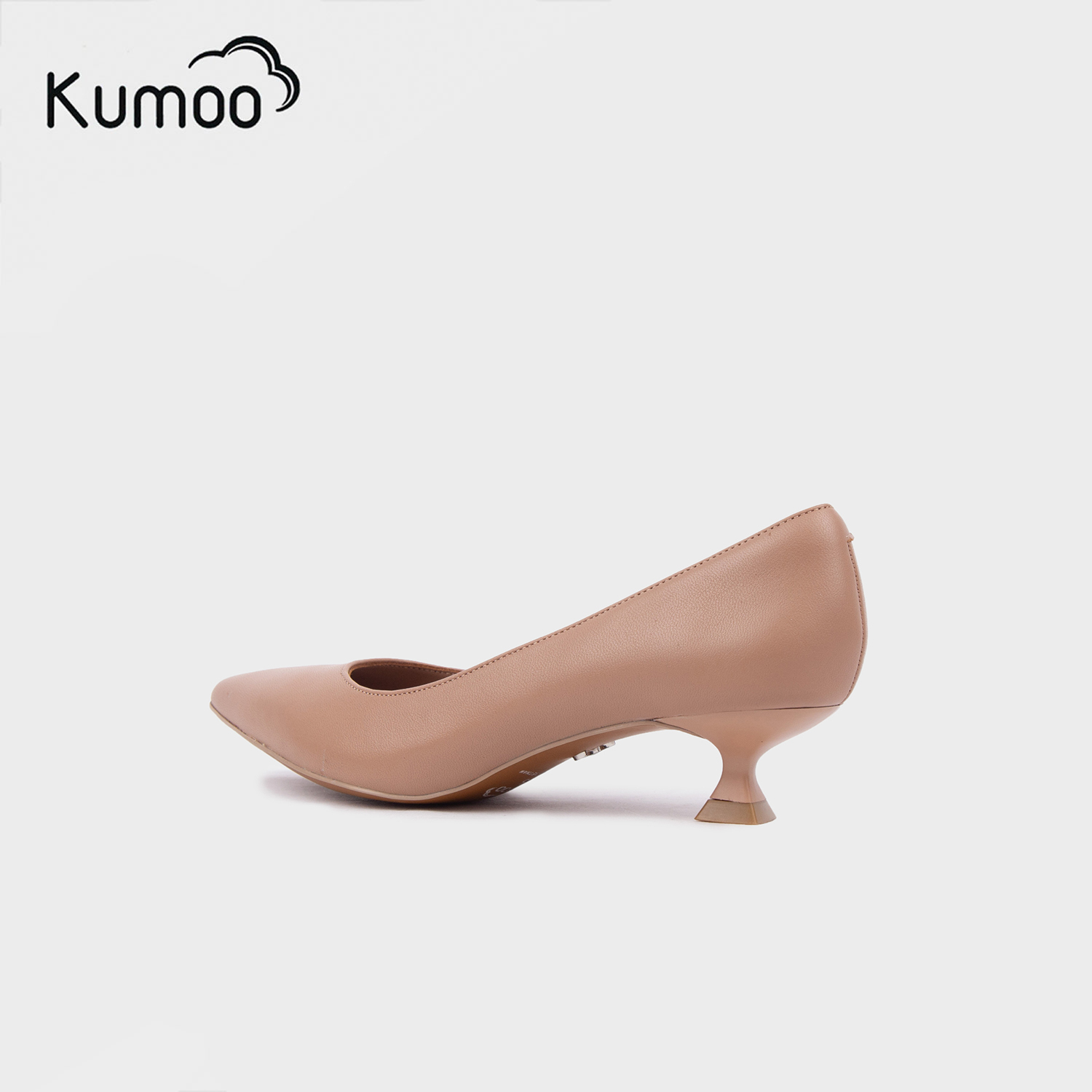 Mô tả Giày Cao Gót Nữ Mũi Nhọn Màu Nâu KUMOO GCG-KUMO-021-B Chất Da Nappa Đẳng Cấp Cho Các Nàng Công Sở - 1