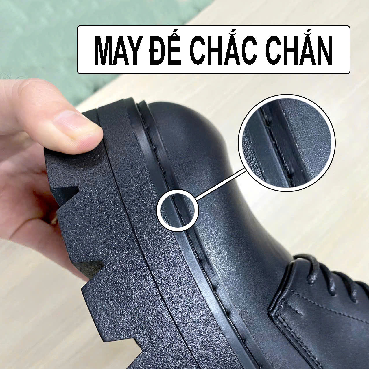 Mô tả Giày chunky derby đế cao 7cm thời trang INICHI G1318 đế cao phiên bản cao cấp - 2