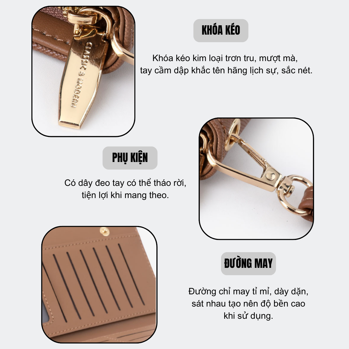 Ví Nữ Dài Cầm Tay TAILIAN TL88 - Chi tiết bên trong