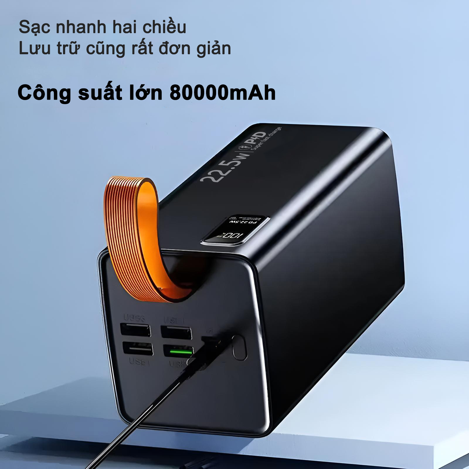 DOSEN PRO Sạc dự phòng Power bank PD22 5W 80000MAH 10000mah 50000mAh