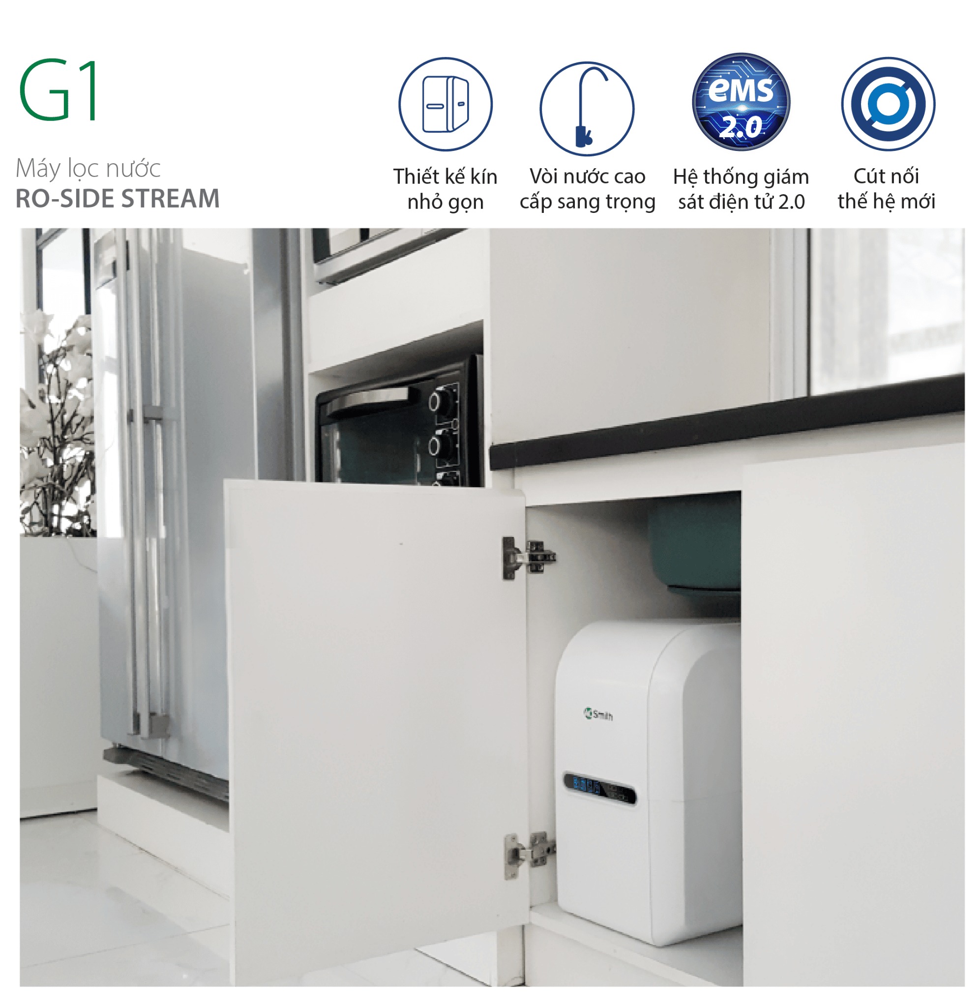 Mô tả Máy Lọc Nước A. O. Smith G1 - Hàng Chính Hãng Bảo Hành 12 Tháng - 2