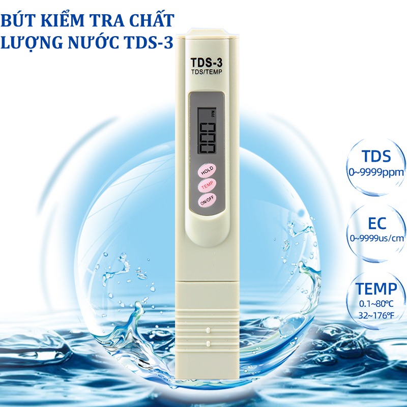 Mô tả Bút TDS Kiểm Tra Chất Lượng Nước Chất Liệu Cao Cấp Thiết Kế Nhỏ Gọn - 2
