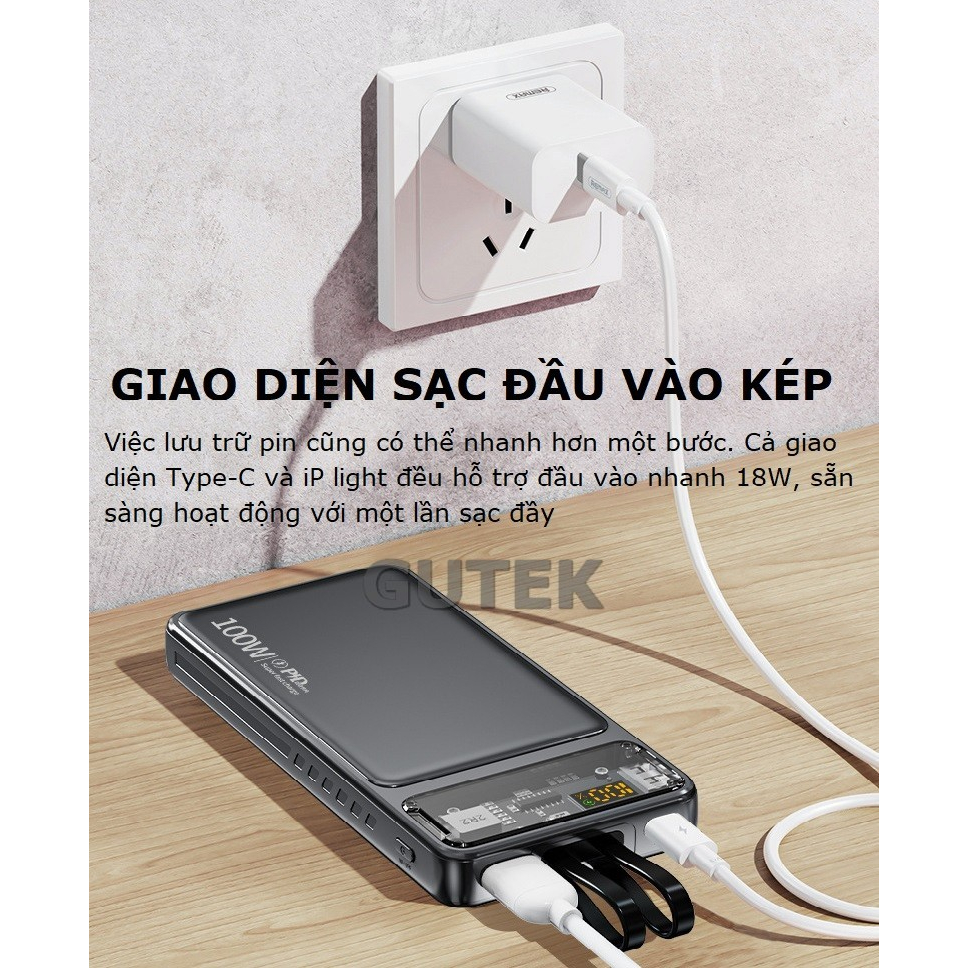 Thông số kỹ thuật sạc dự phòng Gutek GT160