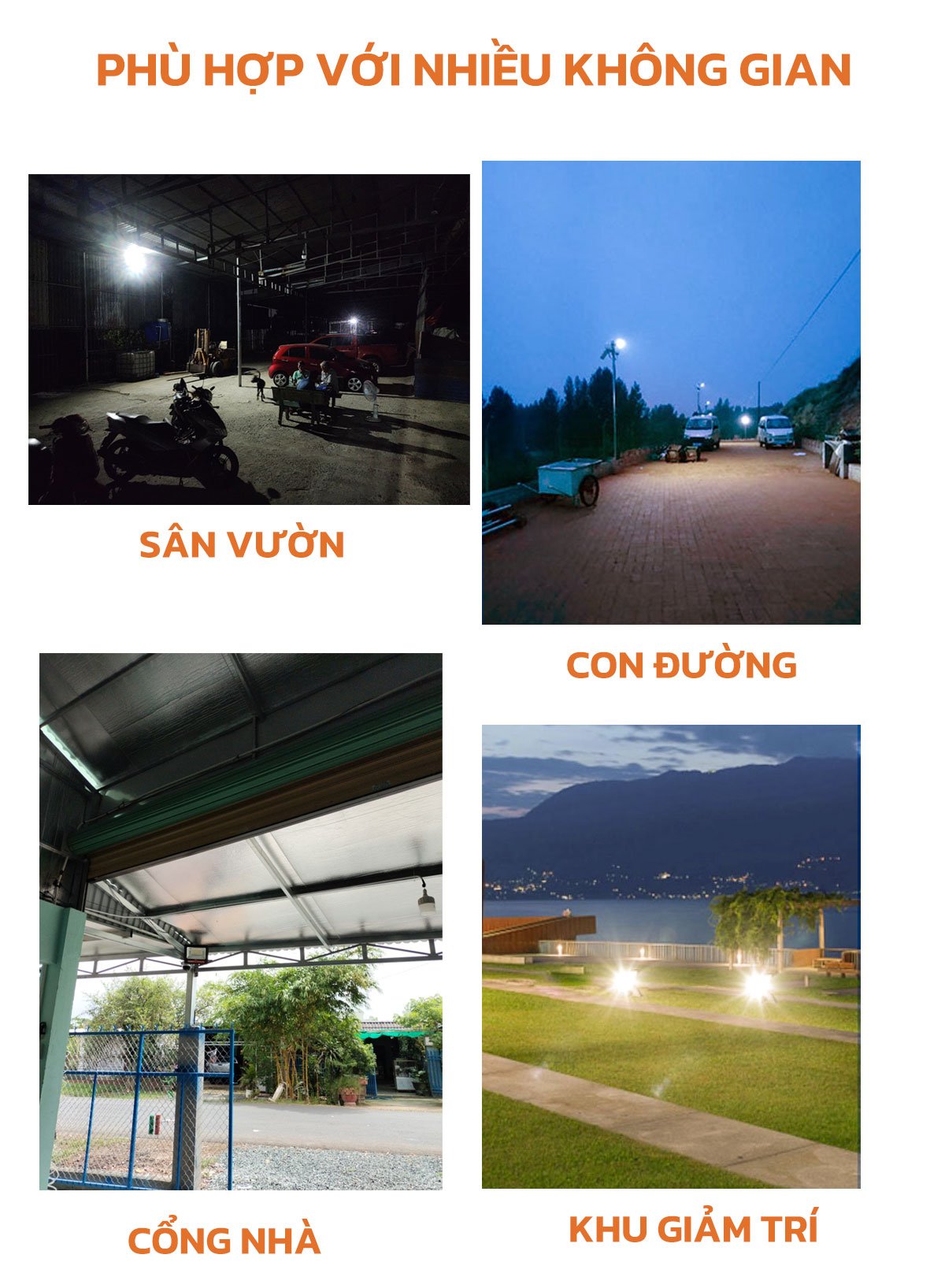 Mô tả Đèn Led Năng Lượng Mặt Trời MODI SOLAR Siêu Sáng Chống Nước Loại 50W, 80W, 120W, 200W,300W, 400W - 6