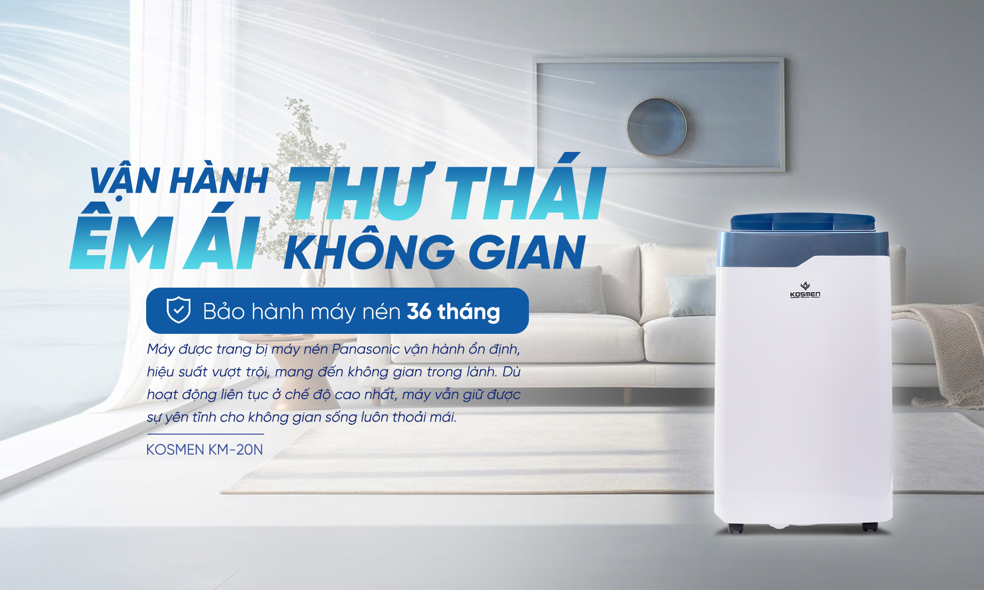 Mô tả Máy Hút Ẩm Dân Dụng Kosmen KM-20N - Thích Hợp Không Gian 80m2 - Hàng Chính Hãng Bảo Hành 24 Tháng - 5
