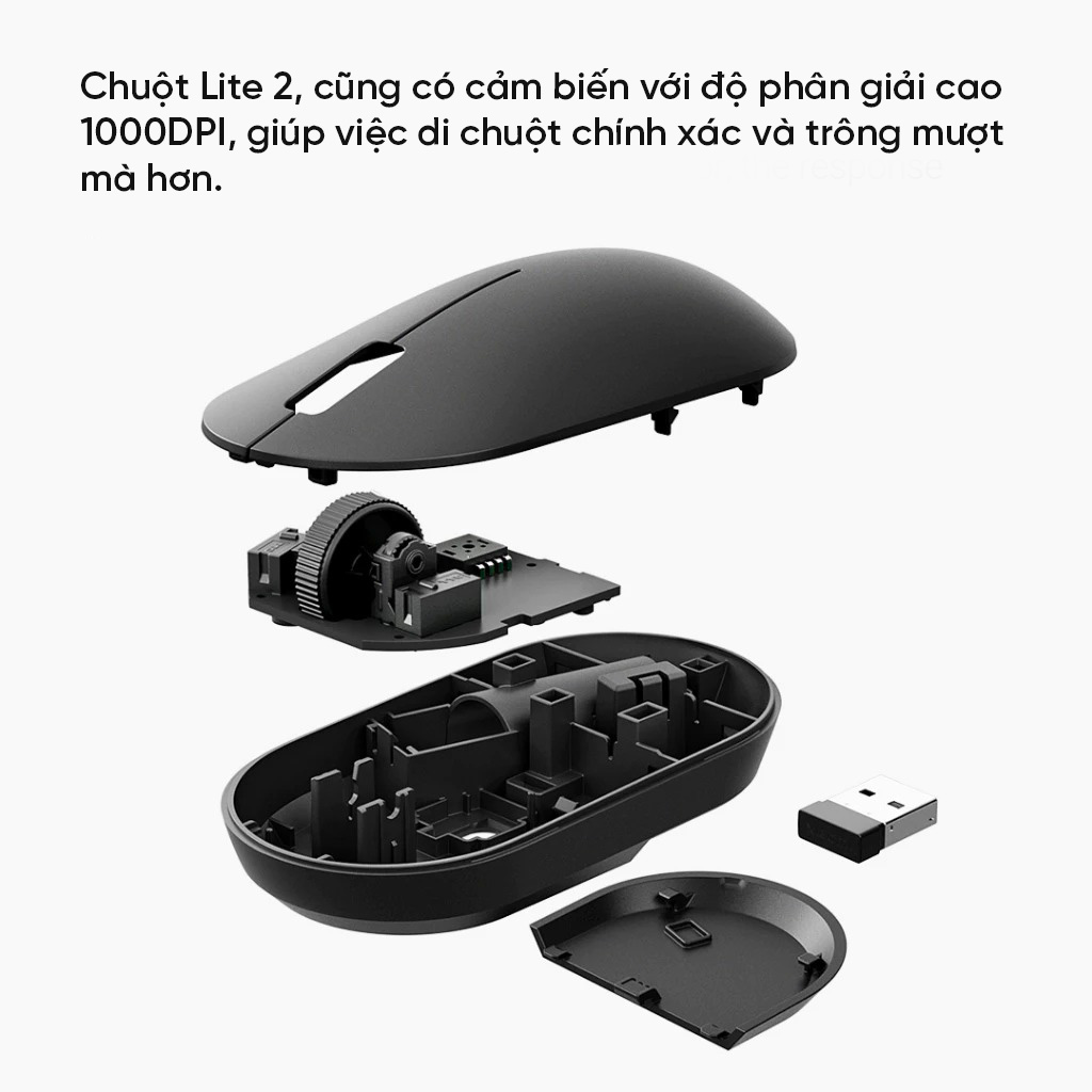 Mô tả Chuột không dây Xiaomi Lite 2 Black BHR8916GL/  White BHR8915GL - 6