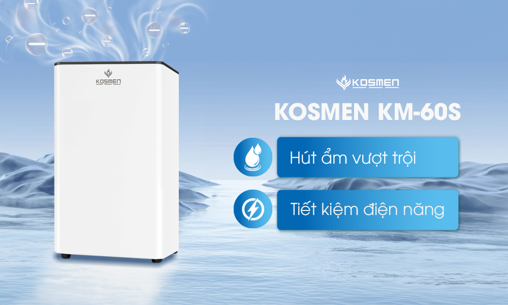 Mô tả Máy Hút Ẩm Kosmen KM-60S Công Suất 60 lít/ngày, Công Nghệ Ion Âm - Hàng Chính Hãng - 7