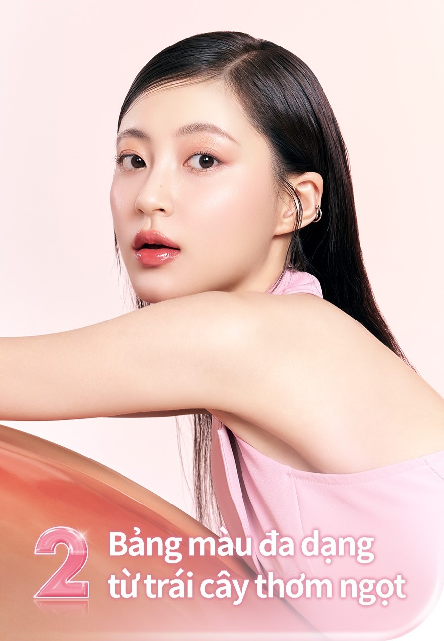 Hiệu ứng môi căng mọng Romand Juicy Lasting Tint