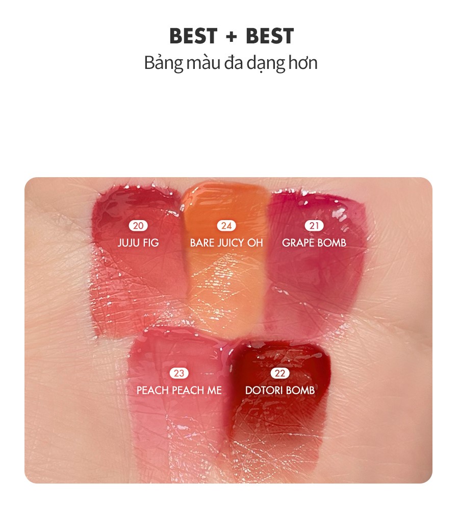 Bảng màu Romand Juicy Lasting Tint 2