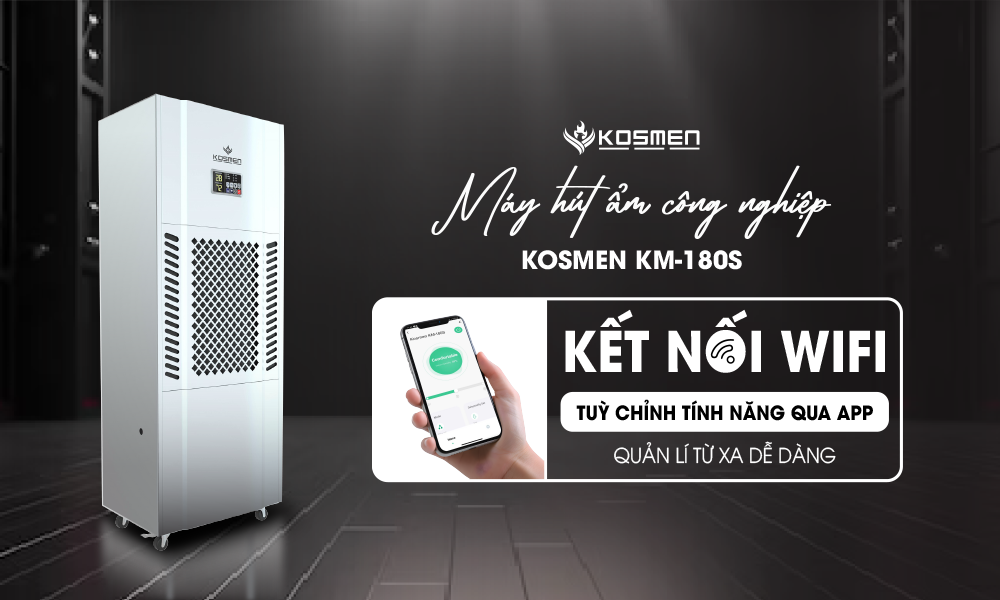 Mô tả Máy Hút Ẩm Công Nghiệp Kosmen KM-180S 180 lít/ngày - Hàng Chính Hãng Bảo Hành 24 Tháng - 4