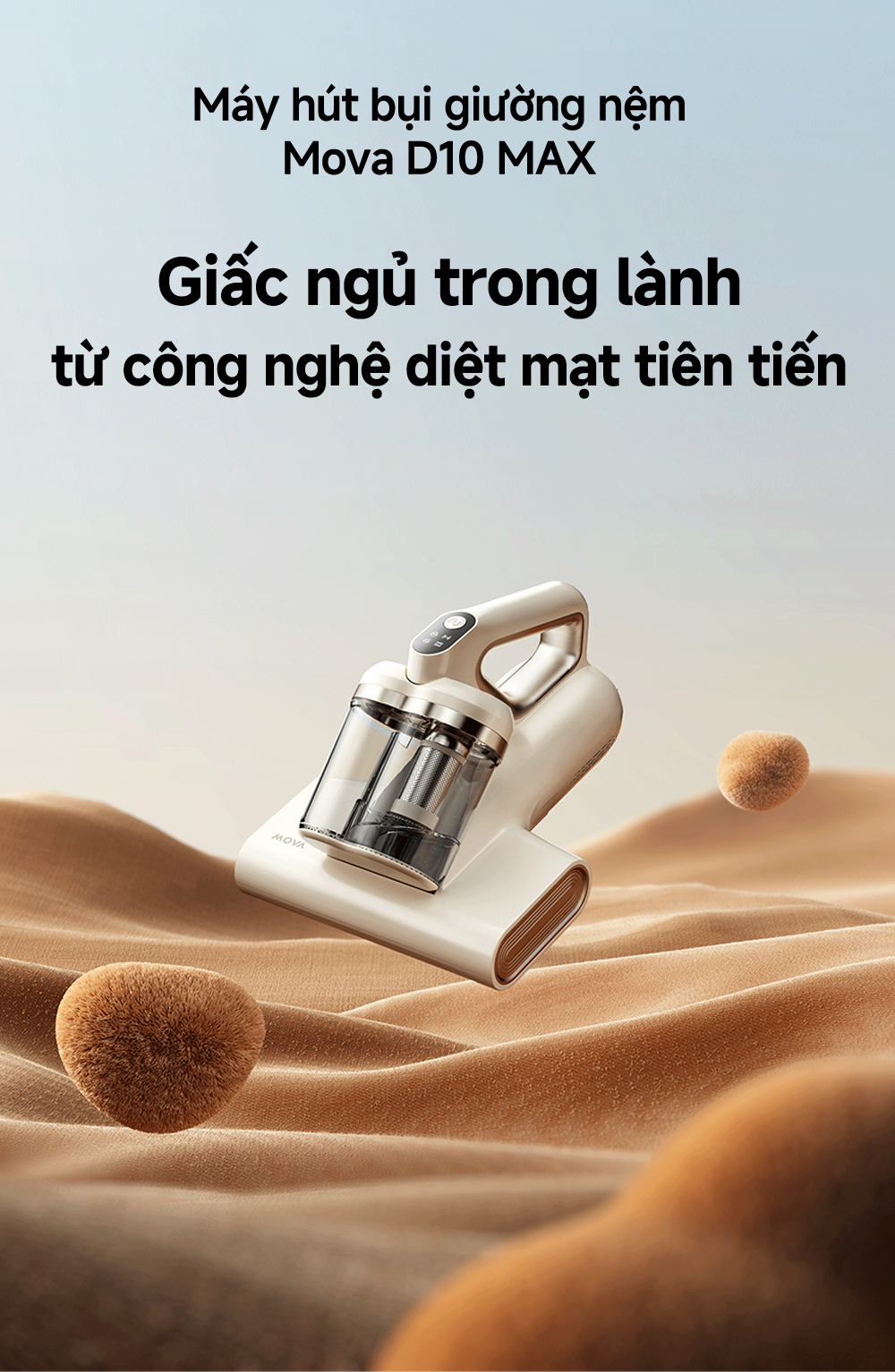 Mô tả Máy hút bụi giường nệm Mova D10 MAX - Hàng chính hãng - Bảo hành 12 tháng - 1