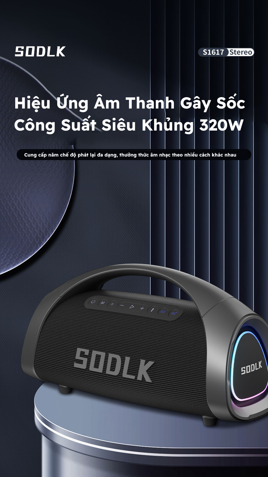 Loa Bluetooth Karaoke SODLK S1617