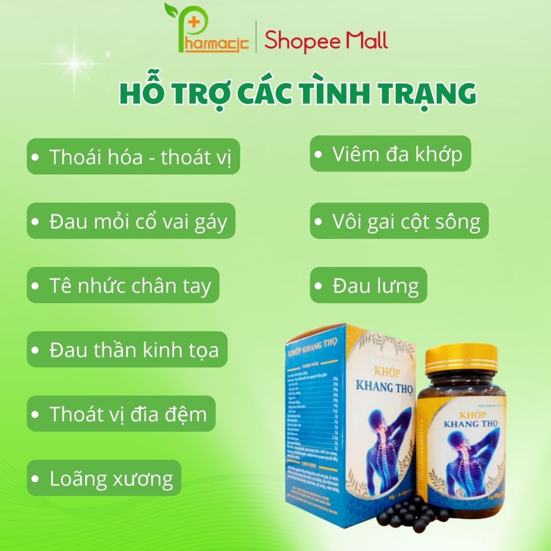 Mô tả Combo 2 Khớp KHANG THỌ Chính Hãng và 1 Xịt KHANG THỌ - Giải Pháp Cho Người Bệnh Xương Khớp - 3