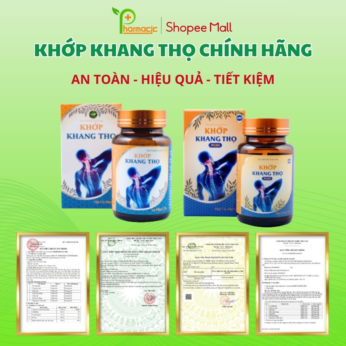 Mô tả Combo 2 Khớp KHANG THỌ PLUS và 1 Xịt KHANG THỌ - Giải Pháp Cho Người Bệnh Xương Khớp - 2